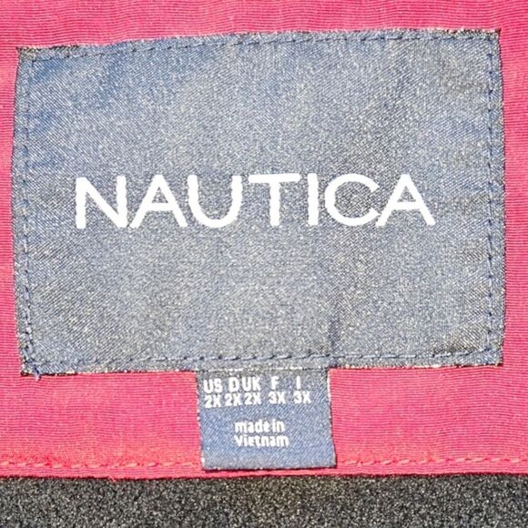 NAUTICA PLUS SIZE Maroon & Black Hooded Zip InLiner Waterproof Jacket Size 2X 3X - Picture 15 of 16